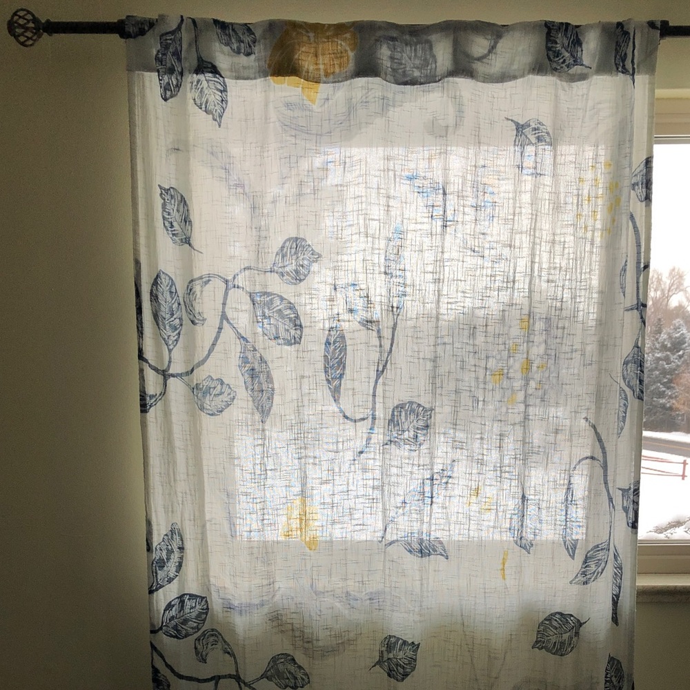 Anthropologie Floral Curtains 80” x 42”